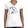 Women's Fine Jersey V-Neck Tee Thumbnail