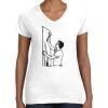 Women's Fine Jersey V-Neck Tee Thumbnail