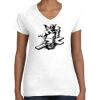 Women's Fine Jersey V-Neck Tee Thumbnail