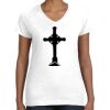 Women's Fine Jersey V-Neck Tee Thumbnail