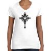 Women's Fine Jersey V-Neck Tee Thumbnail