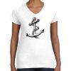 Women's Fine Jersey V-Neck Tee Thumbnail