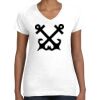 Women's Fine Jersey V-Neck Tee Thumbnail