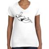 Women's Fine Jersey V-Neck Tee Thumbnail
