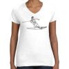 Women's Fine Jersey V-Neck Tee Thumbnail