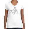 Women's Fine Jersey V-Neck Tee Thumbnail