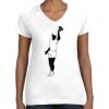 Women's Fine Jersey V-Neck Tee Thumbnail