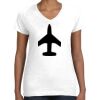 Women's Fine Jersey V-Neck Tee Thumbnail