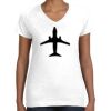 Women's Fine Jersey V-Neck Tee Thumbnail