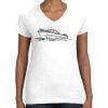 Women's Fine Jersey V-Neck Tee Thumbnail