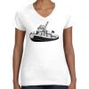 Women's Fine Jersey V-Neck Tee Thumbnail