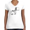 Women's Fine Jersey V-Neck Tee Thumbnail