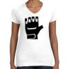 Women's Fine Jersey V-Neck Tee Thumbnail