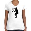 Women's Fine Jersey V-Neck Tee Thumbnail