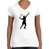 Women's Fine Jersey V-Neck Tee Thumbnail