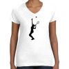 Women's Fine Jersey V-Neck Tee Thumbnail
