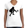 Women's Fine Jersey V-Neck Tee Thumbnail