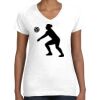 Women's Fine Jersey V-Neck Tee Thumbnail