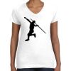 Women's Fine Jersey V-Neck Tee Thumbnail