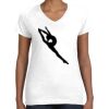 Women's Fine Jersey V-Neck Tee Thumbnail