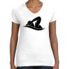 Women's Fine Jersey V-Neck Tee Thumbnail