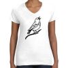 Women's Fine Jersey V-Neck Tee Thumbnail