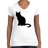 Women's Fine Jersey V-Neck Tee Thumbnail