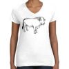 Women's Fine Jersey V-Neck Tee Thumbnail