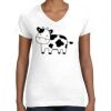 Women's Fine Jersey V-Neck Tee Thumbnail