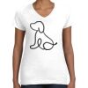 Women's Fine Jersey V-Neck Tee Thumbnail