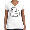 Women's Fine Jersey V-Neck Tee Thumbnail