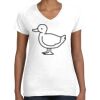 Women's Fine Jersey V-Neck Tee Thumbnail