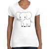 Women's Fine Jersey V-Neck Tee Thumbnail