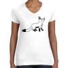 Women's Fine Jersey V-Neck Tee Thumbnail