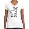 Women's Fine Jersey V-Neck Tee Thumbnail