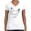 Women's Fine Jersey V-Neck Tee Thumbnail