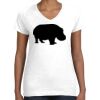 Women's Fine Jersey V-Neck Tee Thumbnail
