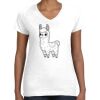 Women's Fine Jersey V-Neck Tee Thumbnail
