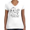 Women's Fine Jersey V-Neck Tee Thumbnail