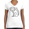 Women's Fine Jersey V-Neck Tee Thumbnail