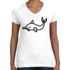 Women's Fine Jersey V-Neck Tee Thumbnail