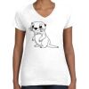 Women's Fine Jersey V-Neck Tee Thumbnail