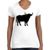 Women's Fine Jersey V-Neck Tee Thumbnail