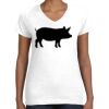 Women's Fine Jersey V-Neck Tee Thumbnail