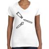 Women's Fine Jersey V-Neck Tee Thumbnail
