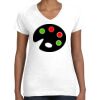 Women's Fine Jersey V-Neck Tee Thumbnail