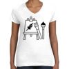 Women's Fine Jersey V-Neck Tee Thumbnail