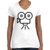 Women's Fine Jersey V-Neck Tee Thumbnail