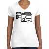 Women's Fine Jersey V-Neck Tee Thumbnail