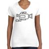 Women's Fine Jersey V-Neck Tee Thumbnail